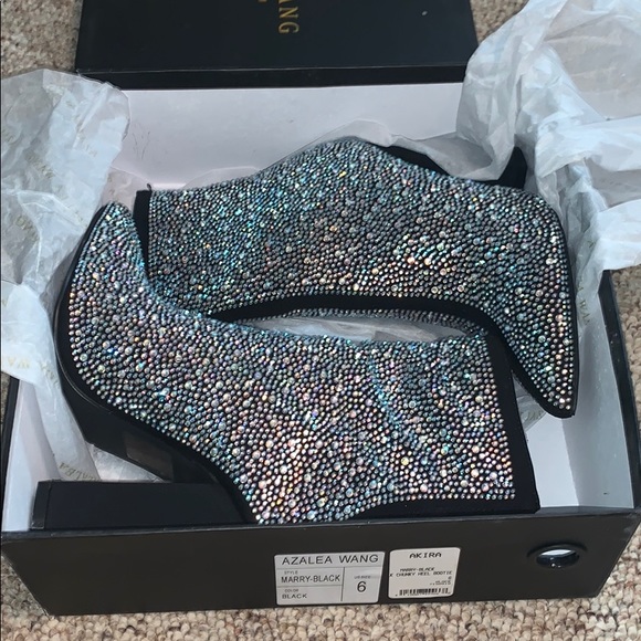 AKIRA Shoes - Azaela wang bedazzled booties